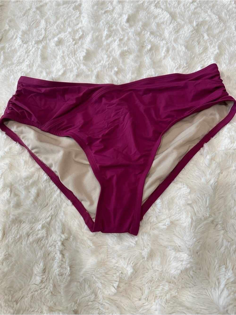 White House Black Market Magenta High-Cut Bikini Bottoms- XL